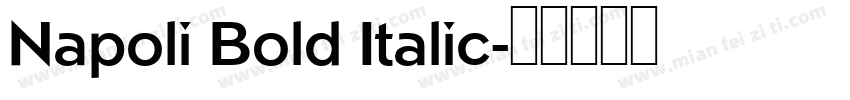 Napoli Bold Italic字体转换
